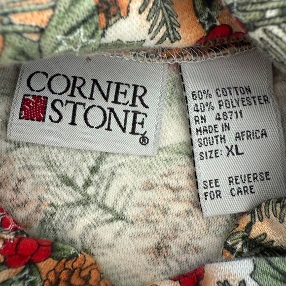 Vintage Cornerstone Pinecone Snowflake Holly Turtleneck XL - Picture 6 of 6